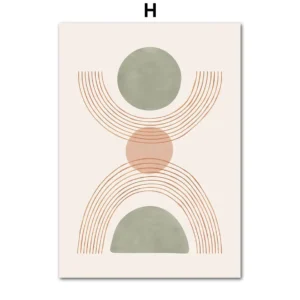 Abstrakcyjny Plakat Boho Liście Palmy Nordic Natura do Pokoju Niebieski