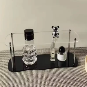 Akrylowy regał na kosmetyki i perfumy — 2 lub 3 poziomy Różowy