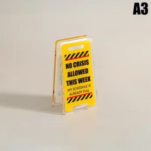 Akrylowy znak na biurko humorystyczna tablica biurowa Różowe złoto