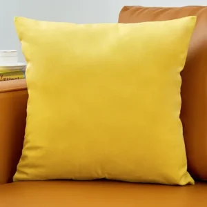 Aksamitna poszewka jednokolorowa 40x40 cm sofa salon żółta zielona żółty