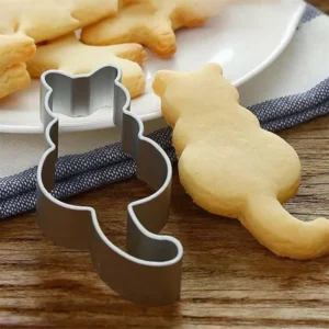 Aluminiowa foremka do wykrawania ciastek w kształcie kota 