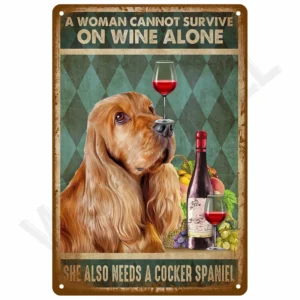 Blaszana tabliczka vintage retro – dekoracja baru, sypialni i man cave Magenta