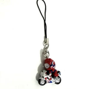 Brelok Hello Kitty na motocyklu, zawieszka do torby Złoto