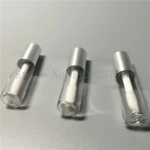 Buteleczki na błyszczyk 1,2 ml z aplikatorem - zestaw DIY Siver cap
