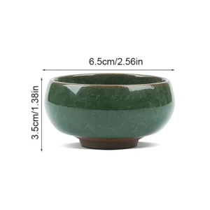 Mini ceramiczna doniczka z efektem spękanego szkliwa do sukulentów Biały