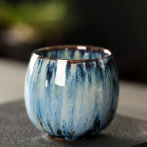 Ceramiczna filiżanka do espresso w stylu japońskim Czerwony