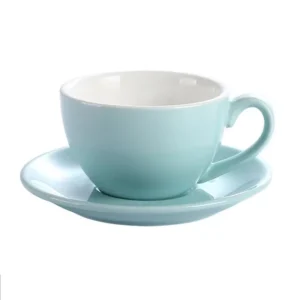 Ceramiczna filiżanka espresso ze spodkiem w stylu europejskim Jasny