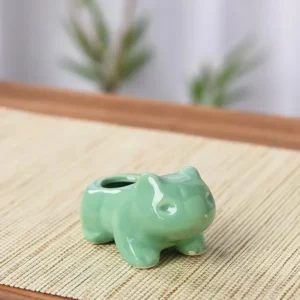 Ceramiczna mini doniczka na sukulenty Burgundia