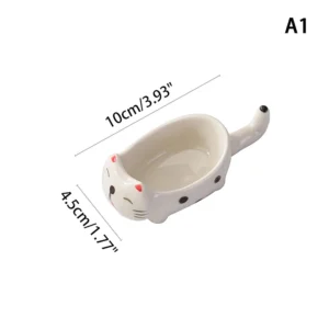 Ceramiczny sosjerka kot z rączką - miseczka na sosy Matowy