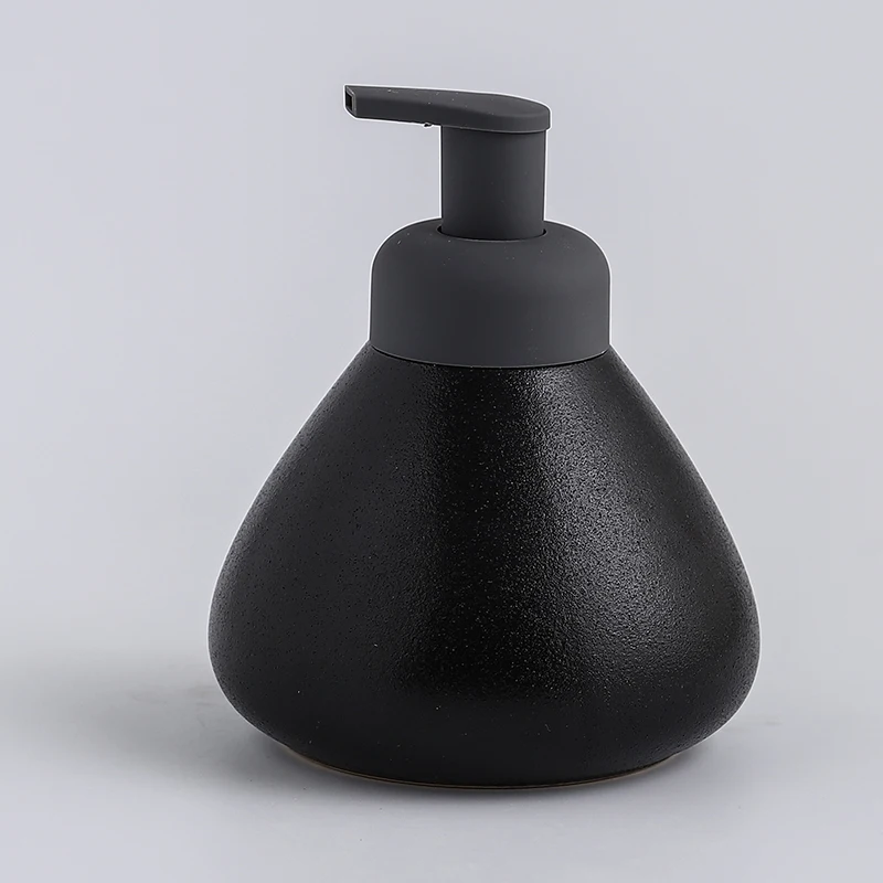 Ceramiczny dozownik mydła w piance na blat Czarny 360ml