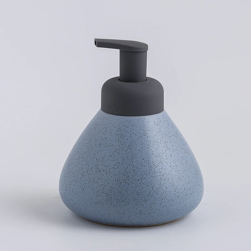 Ceramiczny dozownik mydła w piance na blat Niebieski 360ml