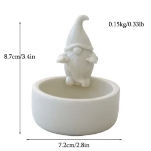 Ceramiczny świecznik kotek grzejący ogon ciepło tealight do domu żółty