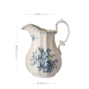 Ceramiczny wazon w stylu francuskim vintage do salonu Biały
