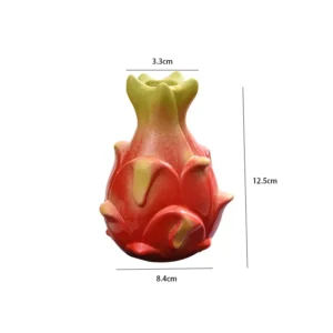 Ceramiczny wazon w kształcie owoców egzotycznych do dekoracji salonu Czerwony