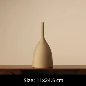Ceramiczny wazon Morandi w stylu nordyckim – szczotkowana tekstura, dekoracja salonu Czerwony