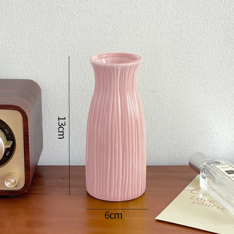 Ceramiczny wazon na pąki w kolorowych odcieniach — ozdoba na biurko i do salonu Złoto