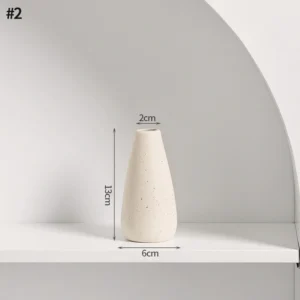 Ceramiczny wazon nordycki biały na suche kwiaty i biurko Cytrynowy żółty