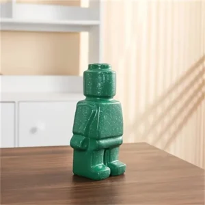 Ceramiczny wazon w kształcie robota nordycki styl dekoracja biurka Zielony