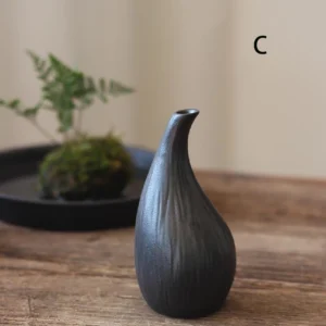 Ceramiczny wazon do salonu – prosta dekoracja stołu i hydroponika Granatowy