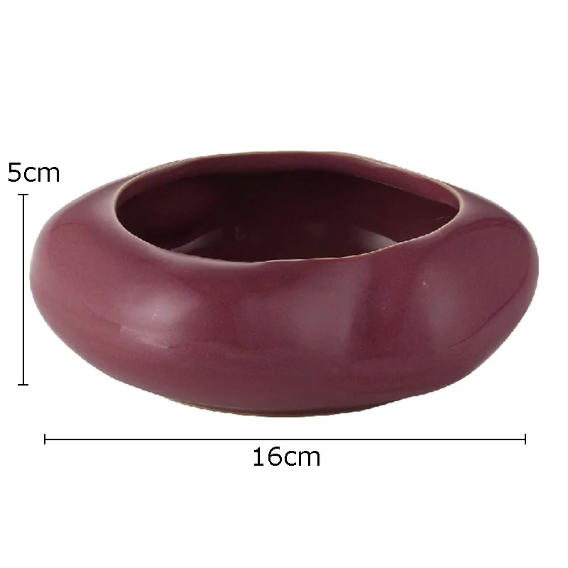Ceramiczny wazon w kształcie torebki nasiennej lotosu na biurko śliwka