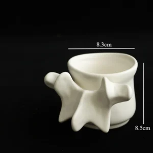 Ceramiczny wazon w kształcie zwierzęcia dwugłowego pojemnik na kwiaty i długopisy Biały
