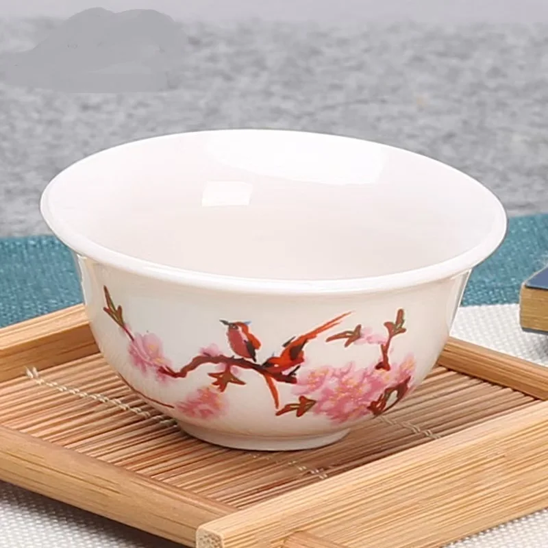Chiński zestaw do herbaty Gaiwan porcelanowy kung fu Czerwony