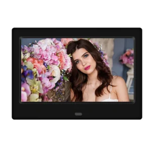 Cyfrowa ramka na zdjęcia 7 cali HD 800x480 LED z MP3 i zegarem Czarny