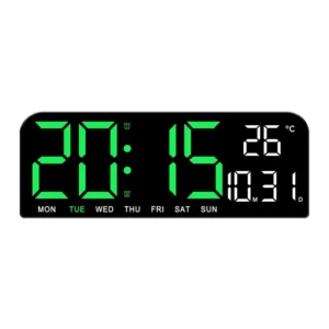 Cyfrowy zegar LED USB 9-calowy z odliczaniem czasu i ściemniaczem Zielony