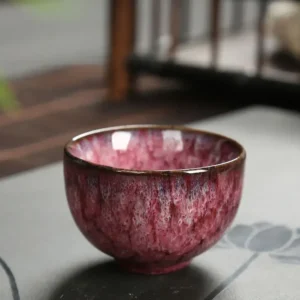 Ceramiczna czarka do herbaty Kung Fu w japońskim stylu retro Zielony