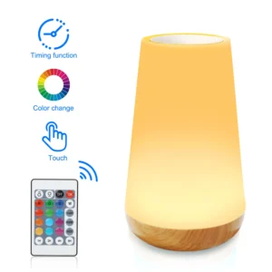 Dotykowa lampka nocna ściemnialna 13 kolorów ładowana USB do sypialni Niebieski