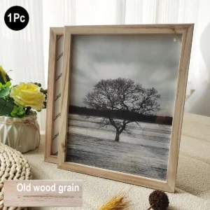Drewniana ramka na zdjęcia 10x15 15x20 A4 30x40 cm – wisząca lub stojąca Czarny