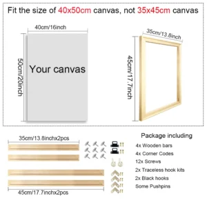 Duża drewniana ramka na obraz ścienny canvas 60x90 60x120 cm Fioletowy