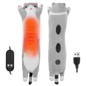Elektryczna poduszka rozgrzewająca USB na brzuch i kark Szary