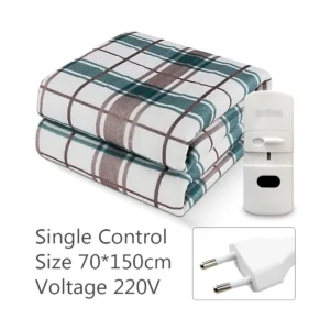 Elektryczny koc grzewczy 220V 120x150 lub 150x180 cm gruby Armijna zieleń