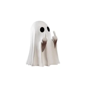 Figurka ducha z gestem na Halloween Biały