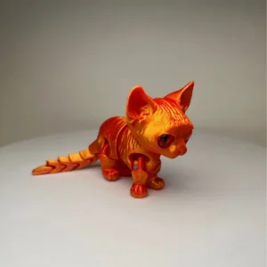 Figurka kota syjamskiego 3D z ruchomymi stawami Złoto