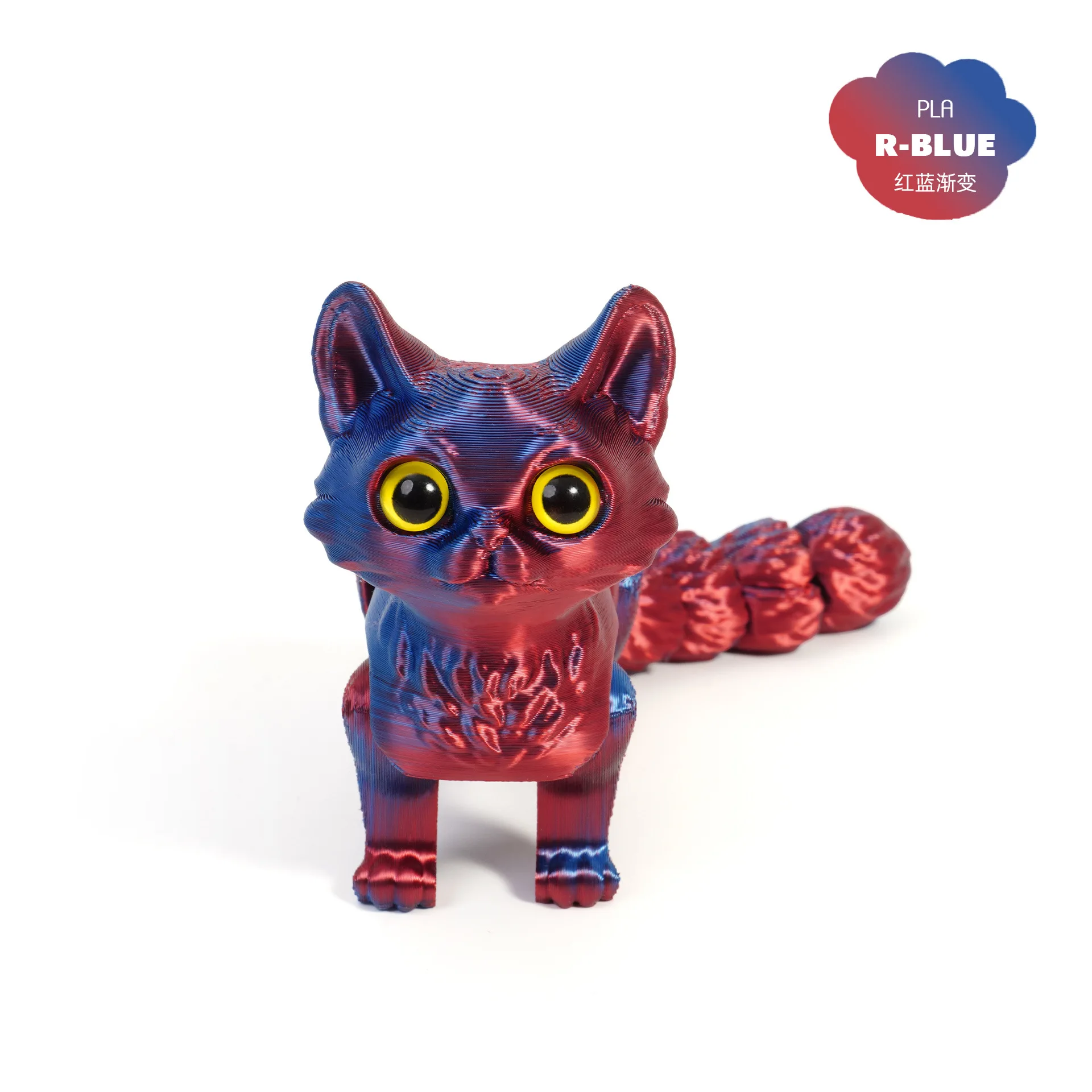 Figurka kotka z ruchomym ogonkiem – druk 3D Burgundia