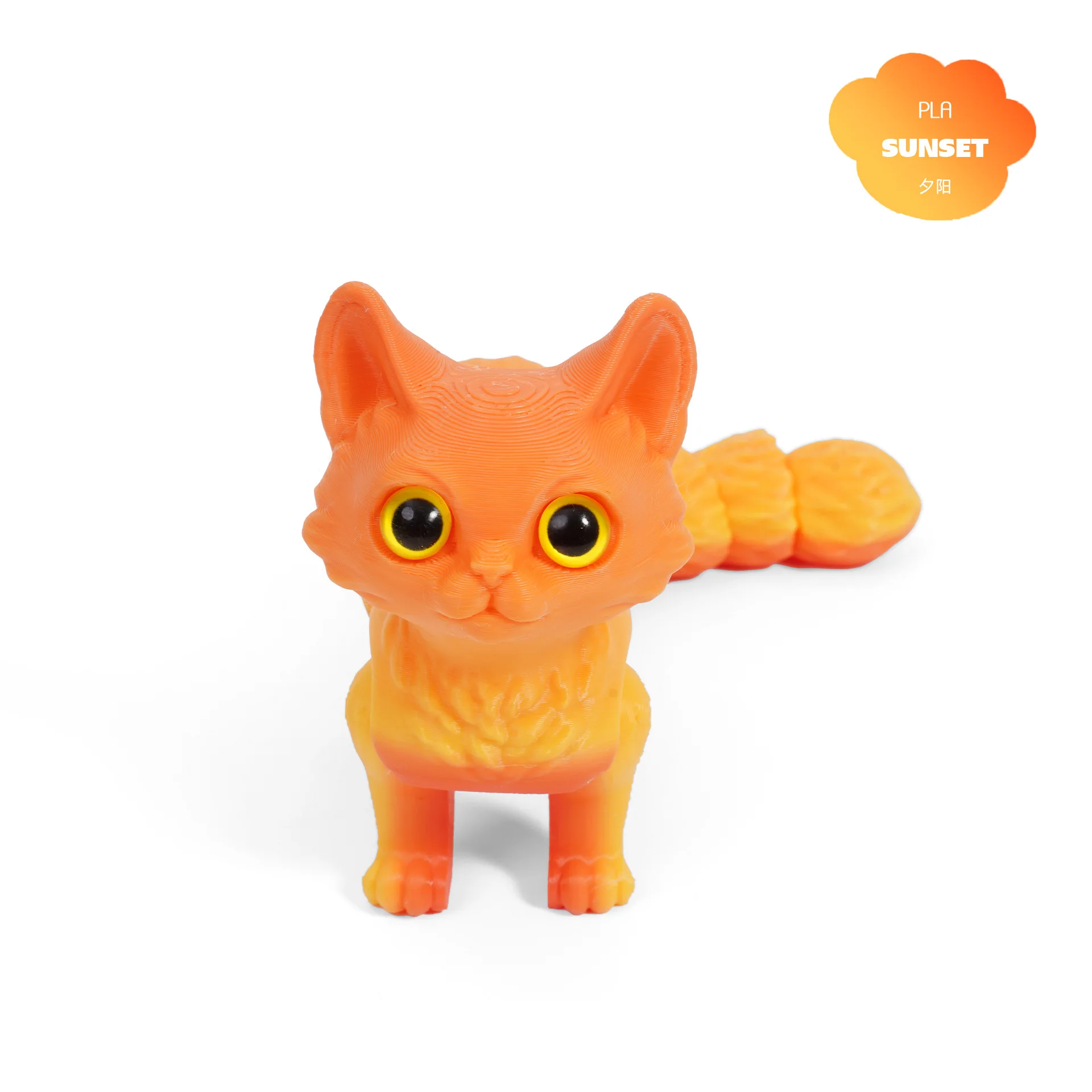 Figurka kotka z ruchomym ogonkiem – druk 3D Złoto