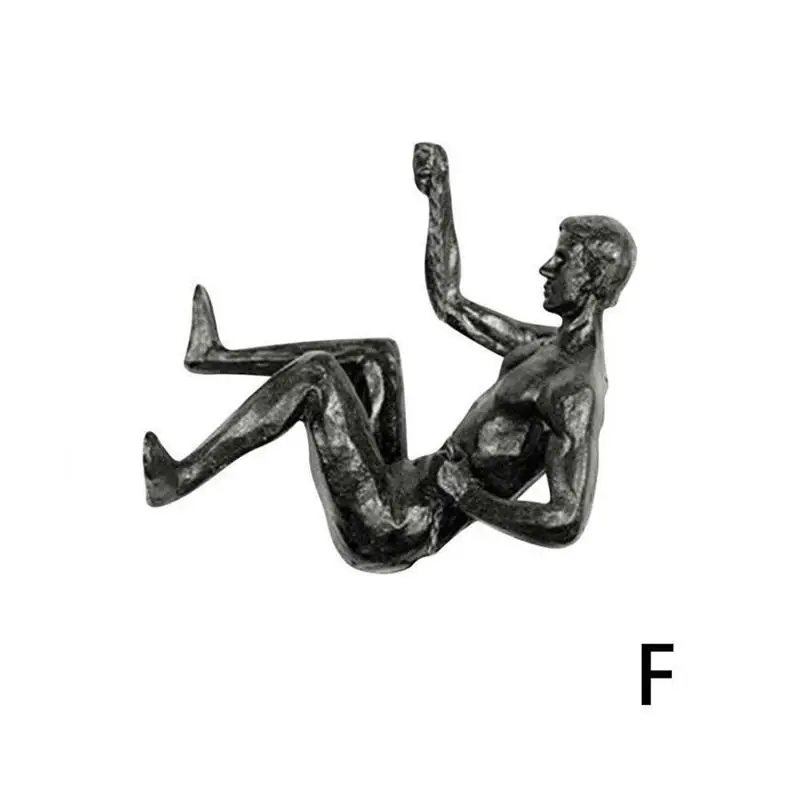 Figurka wspinacza na ścianę — dekoracja ścienna z żywicy Głęboki niebieski