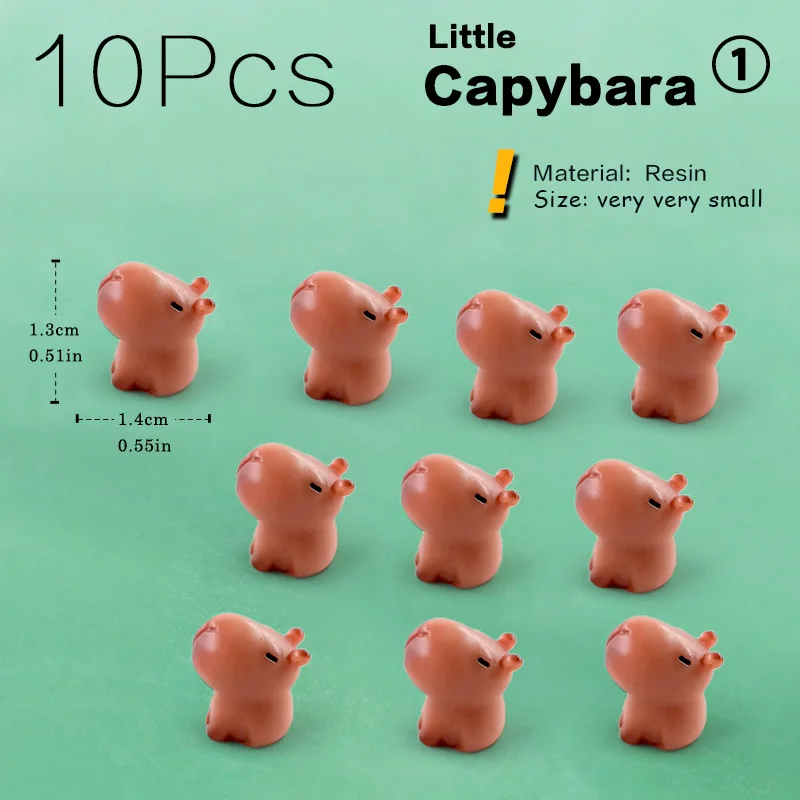Miniaturowe figurki zwierząt do ogrodu wróżek 10 szt. Bordowy
