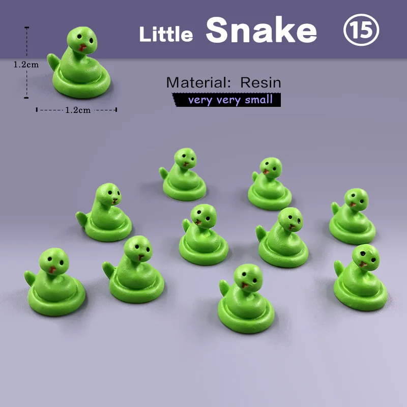 Miniaturowe figurki zwierząt do ogrodu wróżek 10 szt. Pomarańczowy