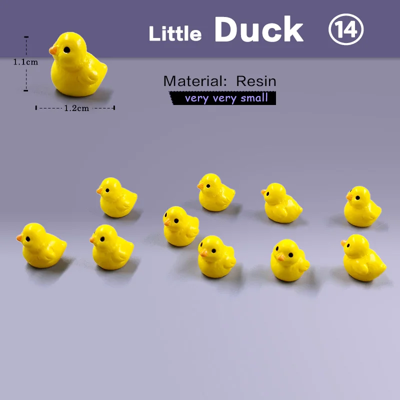 Miniaturowe figurki zwierząt do ogrodu wróżek 10 szt. Wielokolorowy