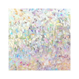 Folia okienna tęczowy efekt 3D 45x100 cm witraż anty UV Czarny