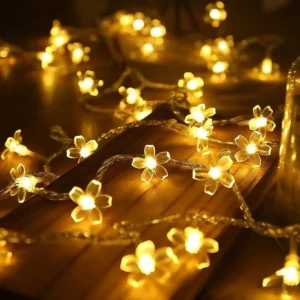 Girlanda LED w kształcie kwiatów wiśni na baterie 10–40 LED Ciepły biały