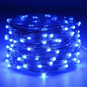 Girlanda LED na baterie i USB 5–10 m do domu i ogrodu Niebieski
