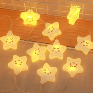 Girlanda LED gwiazdki USB lub baterie do salonu i ogrodu Ciepły biały