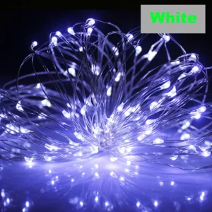 Girlanda LED USB 8 trybów miedziany drut wodoodporna na imprezę Niebieski