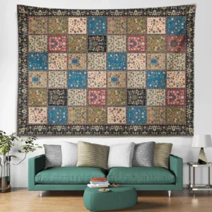Gobelin ścienny boho mandala — koc plażowy i mata do jogi w jednym Kolba