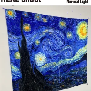 Gobelin UV reaktywny Gwiaździsta Noc Van Gogh na ścianę 