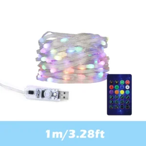 Inteligentna girlanda LED USB Bluetooth WS2812B efekty kolorów Niebieski